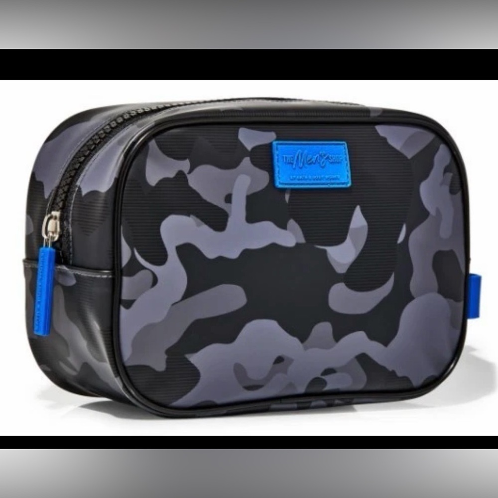 Bath & Body Works Black Blue Camouflage Toiletry Travel Bag NWT